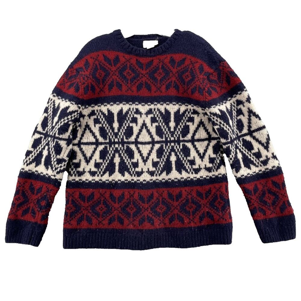 Vintage American Eagle Outfitters Navy and Red Crewneck Sweater